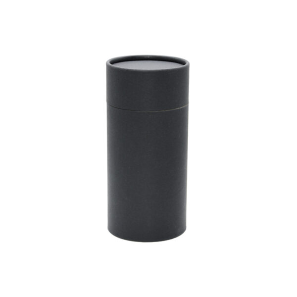 Matte Black 250g Coffee Bean Paper Tube Can With Air Valve