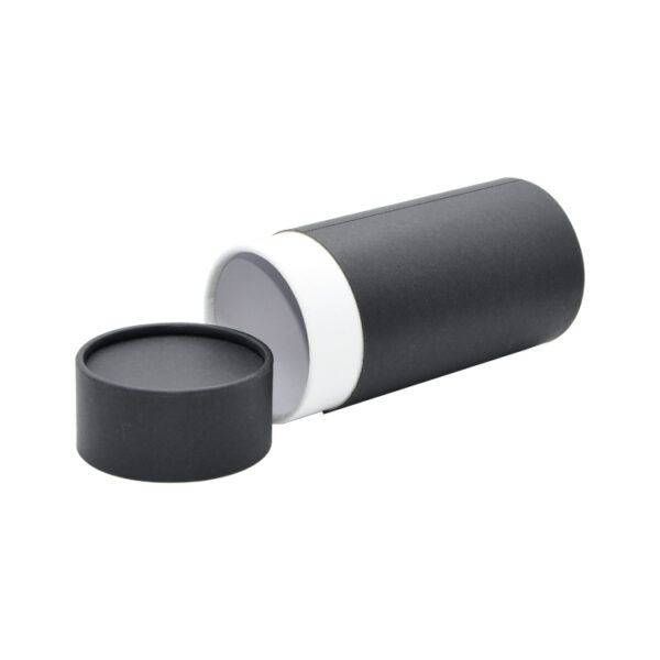 Matte Black 250g Coffee Bean Paper Tube Can With Air Valve