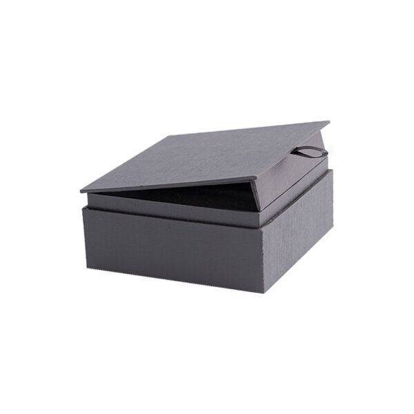 Matte Black Textured Magnetic Gift Box With Foam Insert