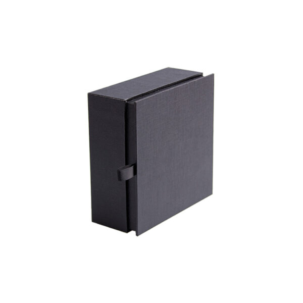 Matte Black Textured Magnetic Gift Box With Foam Insert