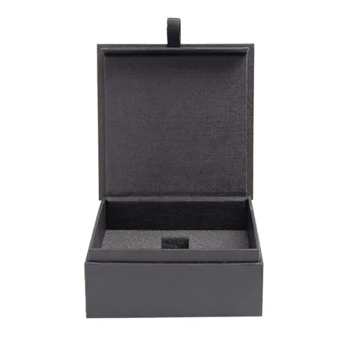 Matte Black Textured Magnetic Gift Box With Foam Insert Matte Black Textured Magnetic Gift Box With Foam Insert