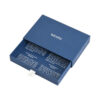Matte Blue Rigid Sliding Drawer Gift Box For Underwear Logo