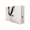Matte White Luxury Gift Paper Bag With Silk Ribbon Handle Matte White Luxury Gift Paper Bag With Silk Ribbon Handle