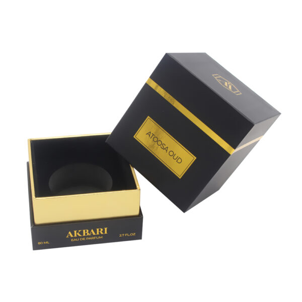 Metallic Gold Perfume Lid-and-Base Gift Box With EVA Foam