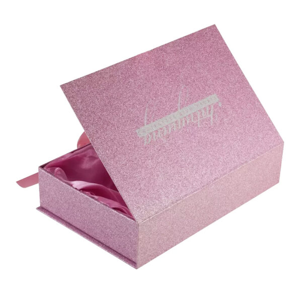 Pink Glitter Magnetic Lid Wig & Hair Extension Gift Box