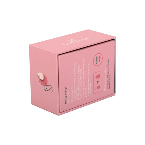 Pink Velvet-Lined Lid and Base Gift Box With Clear Window