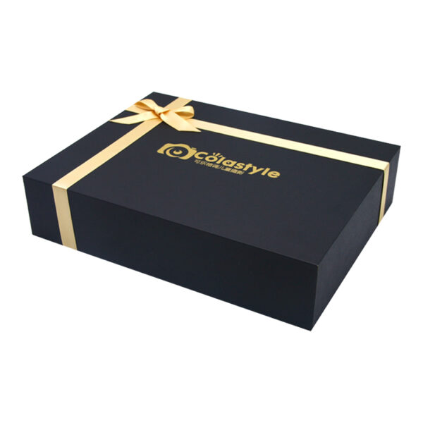 Premium Lid And Base Apparel Gift Box With Ribbon Bowknot