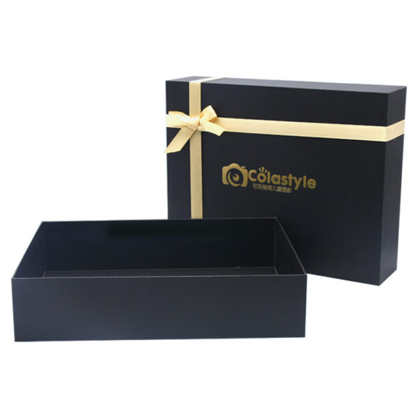 Premium Lid And Base Apparel Gift Box With Ribbon Bowknot
