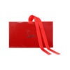 Red Foldable Hair Extension Box With Silk Ribbon Handle