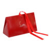 Red Foldable Hair Extension Box With Silk Ribbon Handle