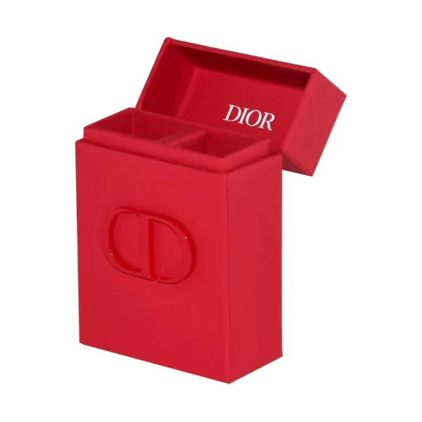 Red Rigid Gift Box for Dior Perfume Packaging Soft-Touch