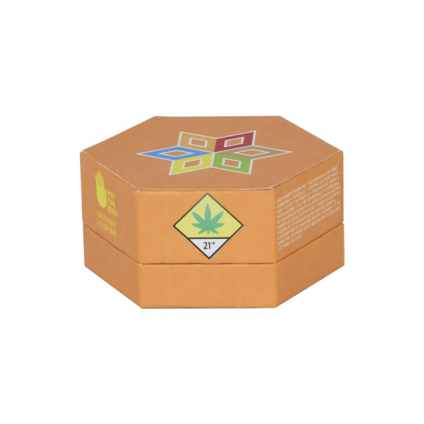 Resealable Hexagon Rigid Box for Cannabis Wax Jars 1-9ml