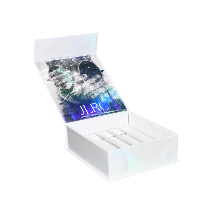 Custom Magnetic Closure Gift Box With Holographic Logo Print