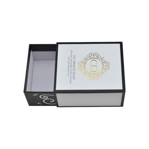 Rigid Cardboard Sliding Drawer Box For Beauty Brush Gift
