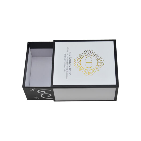 Caixa de cartão rígido com gaveta deslizante para pincéis de beleza Prenda