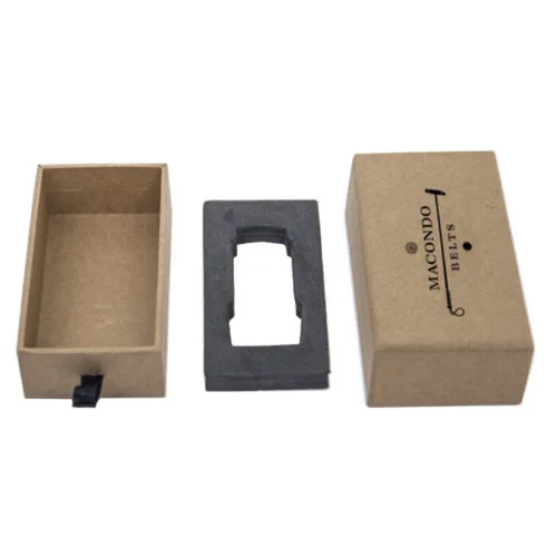 Stijve kraft geschenkdoos met schuiflade voor herenriemgespen Stijve kraft geschenkdoos met schuiflade voor herenriemgespen