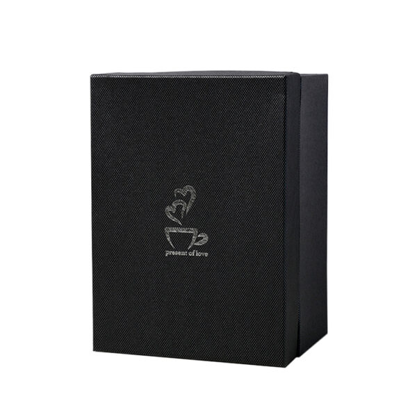 Caixa de oferta de caneca de café com tampa e base rígidas com forro de cetim