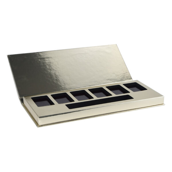 Rigid Magnetic Empty Eyeshadow Palettes in Gold Cardboard