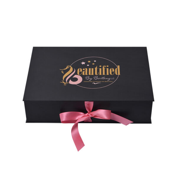 Satin-Lined Clamshell Gift Box With Ribbon Handle for Hair