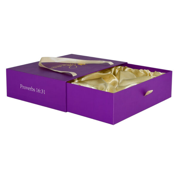 Satin Lined Paper Drawer Gift Box Hair Extension Packaging