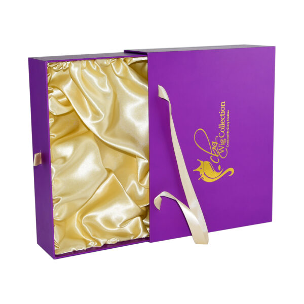 Satin Lined Paper Drawer Gift Box Hair Extension Packaging
