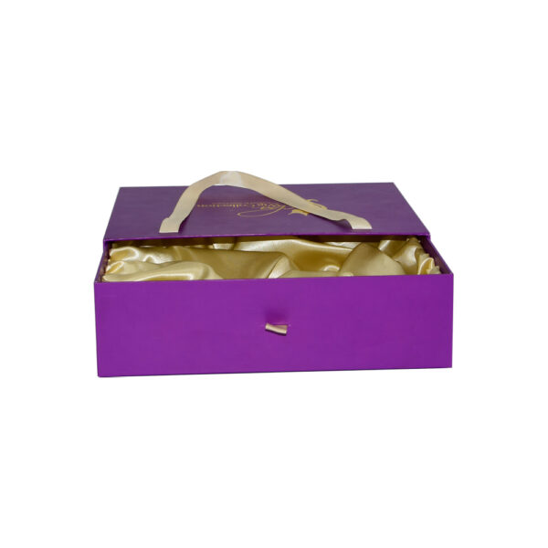 Satin Lined Paper Drawer Gift Box Hair Extension Packaging