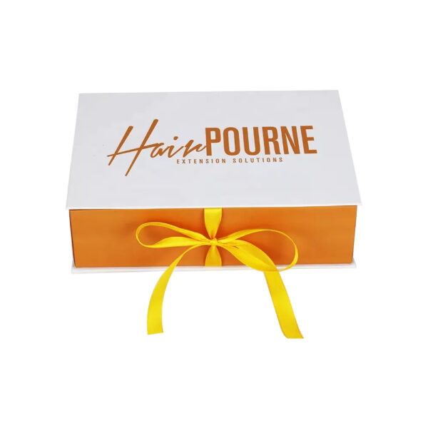 Satin Lining Magnetic Lid Gift Boxes for Hair Extensions Satin Lining Magnetic Lid Gift Boxes for Hair Extensions