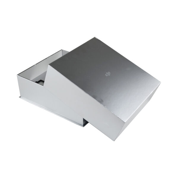 Silver Rigid Lid And Base Gift Box For Photography Drone