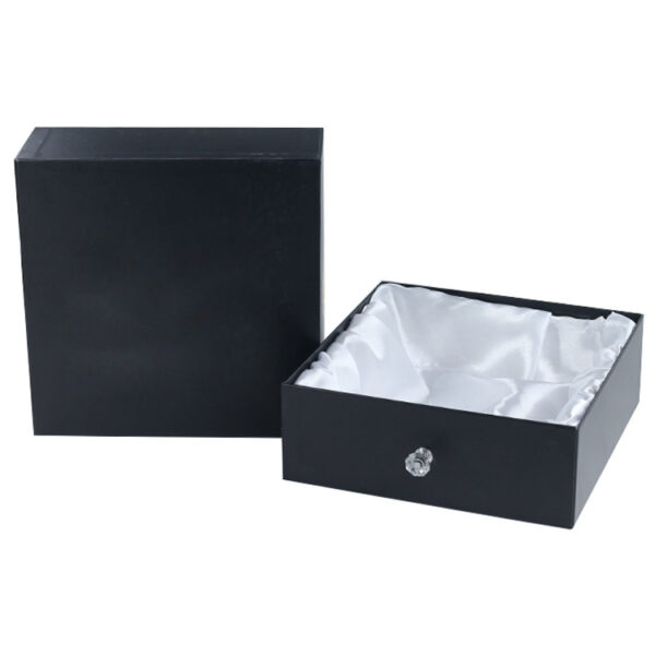 Slide-Out Drawer Wig Gift Box With Satin Lining and Window