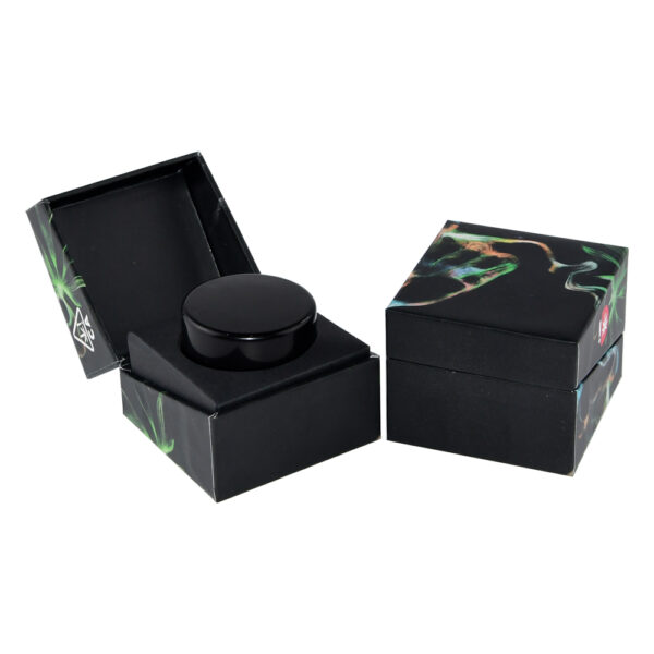 Soft-Touch Cannabis Concentrate Box With Foam Insert Lid