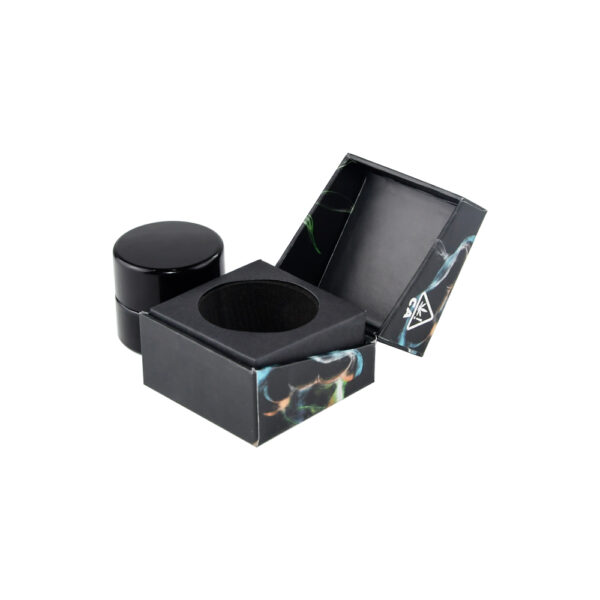 Soft-Touch Cannabis Concentrate Box With Foam Insert Lid