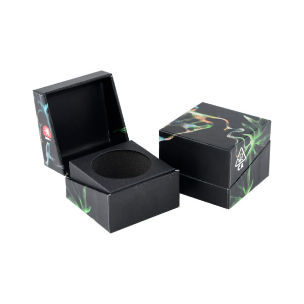 Soft-Touch Cannabis Concentrate Box With Foam Insert Lid