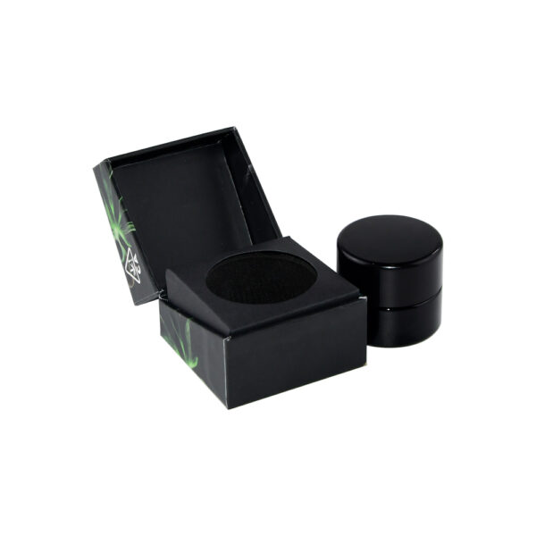 Soft-Touch Cannabis Concentrate Box With Foam Insert Lid