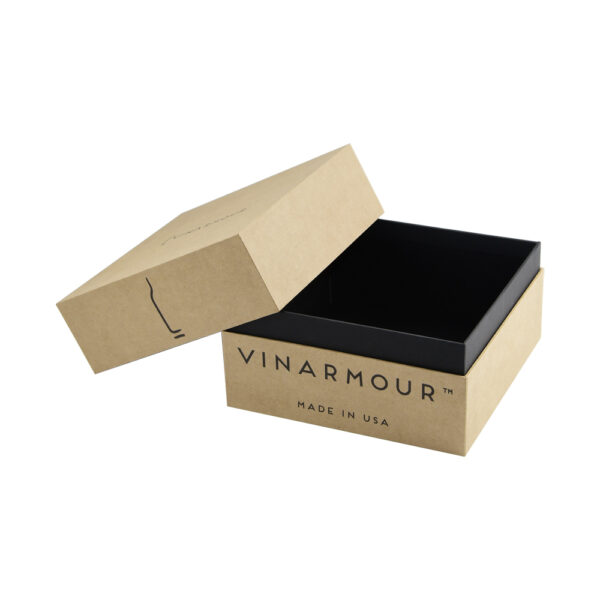 블랙 넥 프린트 스퀘어 크래프트 셋업 리지드 선물 상자