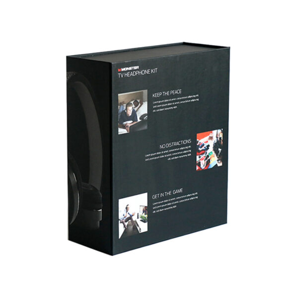 Square Magnetic Rigid Cardboard Gift Box for Headphones