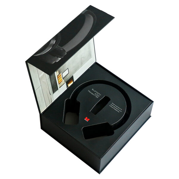 Square Magnetic Rigid Cardboard Gift Box for Headphones