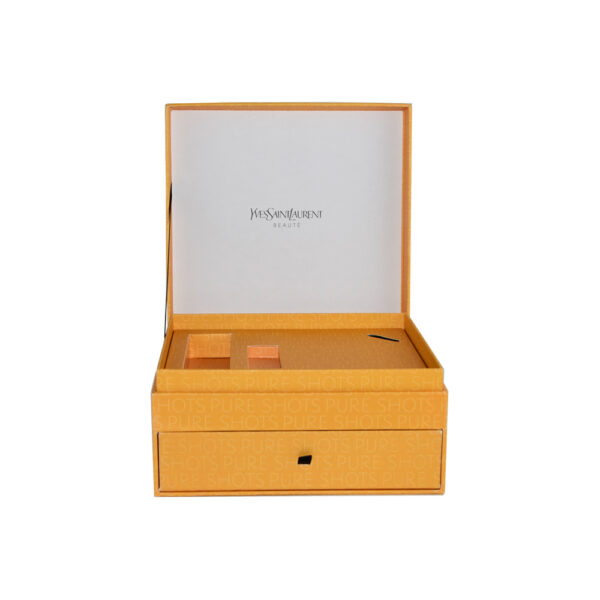 Caixa de oferta de papel rígido de luxo de dois níveis para conjuntos de oferta de beleza