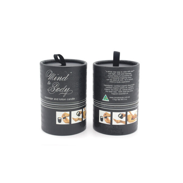 Black Gloss Cylinder Packaging Gift Box Tube For Argan Oil