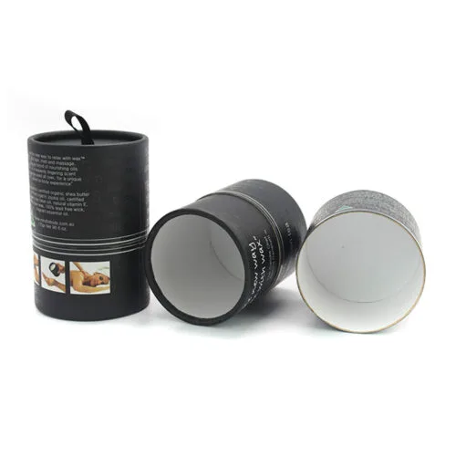 Black Gloss Cylinder Packaging Gift Box Tube For Argan Oil Black Gloss Cylinder Packaging Gift Box Tube For Argan Oil