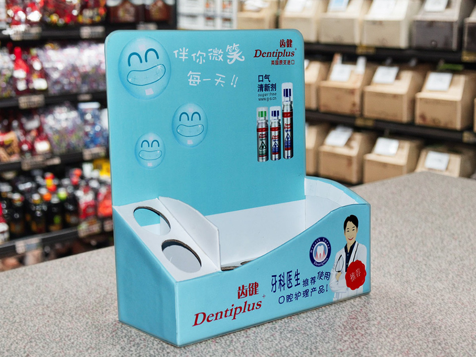 Displays van gegolfd karton