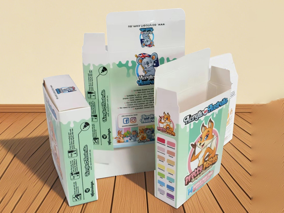 Caixa de cartão dobrável