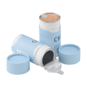 Food Grade Peel Off Paper Cylinder Box For CBD Supplements