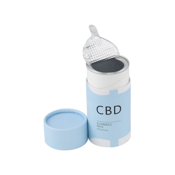 Food Grade Peel Off Paper Cylinder Box For CBD Supplements Food Grade Peel Off Paper Cylinder Box For CBD Supplements