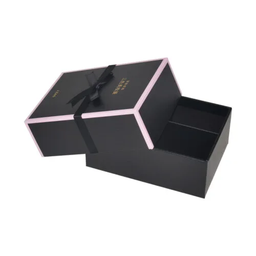 High End Lid And Base Beauty Blender Gift Box With Ribbon High End Lid And Base Beauty Blender Gift Box With Ribbon