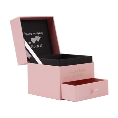 Two Layer Luxury Chocolate Gift Box With Silver Foil Logo Two Layer Luxury Chocolate Gift Box With Silver Foil Logo