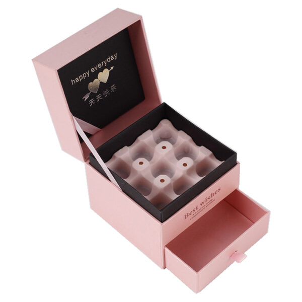 Two Layer Luxury Chocolate Gift Box With Silver Foil Logo