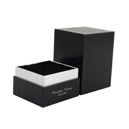 Custom Black Crocodile Texture Rigid Perfume Box Packaging Custom Black Crocodile Texture Rigid Perfume Box Packaging