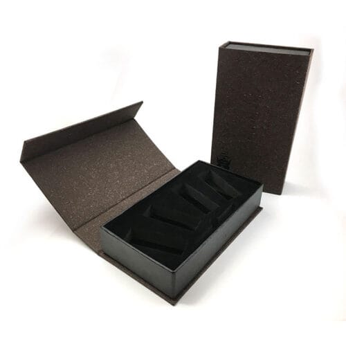 Caja de regalo rígida magnética negra personalizada con bandeja de espuma EVA Caja de regalo rígida magnética negra personalizada con bandeja de espuma EVA