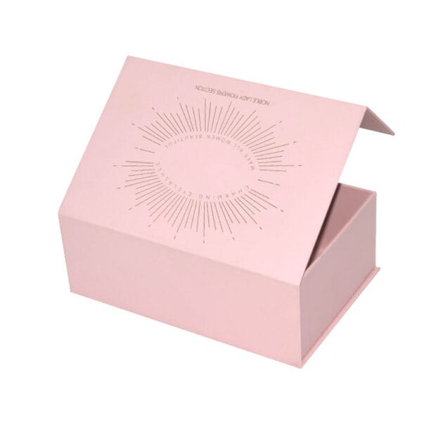 Custom Pink Magnetic Rigid Gift Box for Beauty Packaging