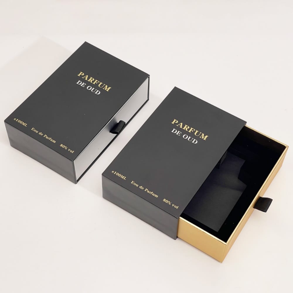 Custom Luxury Perfume Drawer Rigid Paper Packaging Gift Box